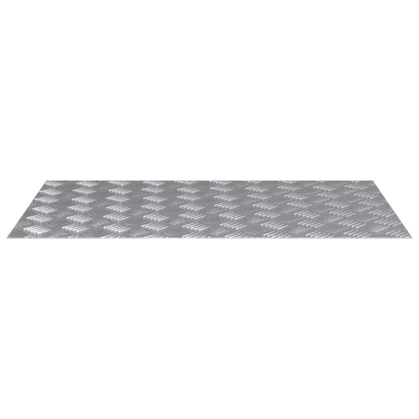 Trappsteg Rektangulär 2 pcs Silver 80 x 50 cm Aluminium