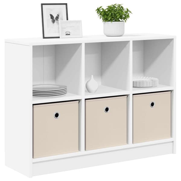 Sideboard med låda Vit 88,5 x 27,5 x 63,5 cm