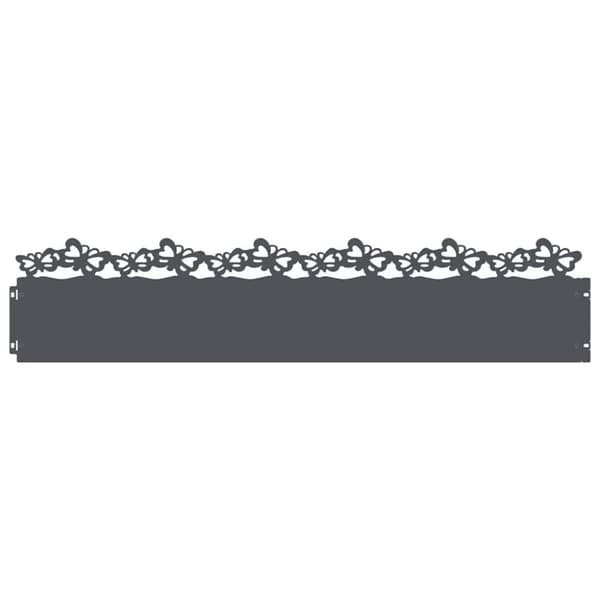 Gräskanter 10 pcs Antracit 103 x 0,05 x 22 cm Stål