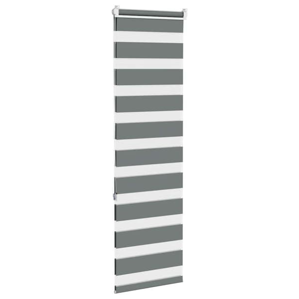 Rullgardin zebra mörkgrå 50x150 cm tyg bredd 45,9 cm polyester