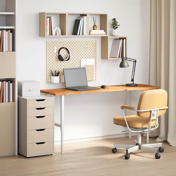 Bordsskiva ljusbrun 160x50x2,5 cm massiv ek rektangulär