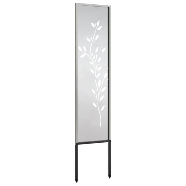 Trädgårds integritetsskärm Silver 32 x 140 cm Rostfritt stål