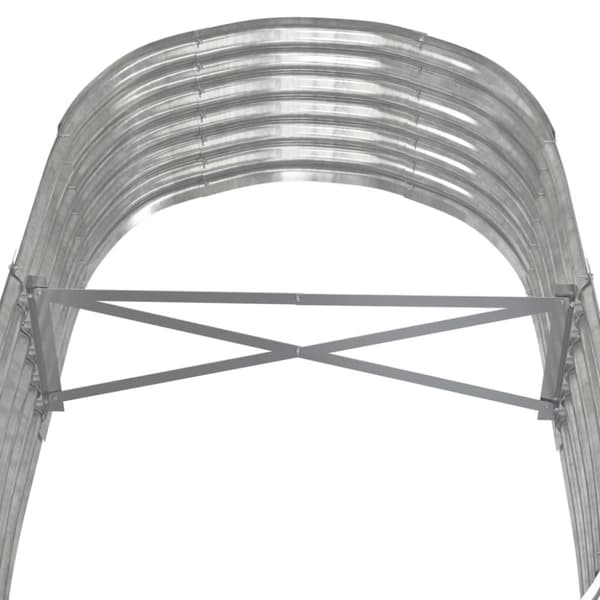 Odlingslåda galvaniserat stål 152x80x36 cm silver