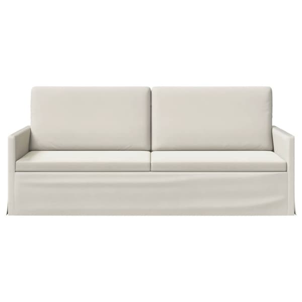 3-sitssoffa Gräddvit 190 x 81 x 82 cm Sammet (V)