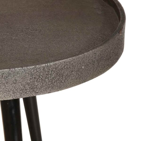 Soffbord 2 delar silverfärgat trä