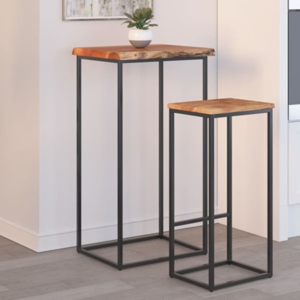 Bordsskiva 50x40x2,5 cm rektangulär massiv akacia rustik kant