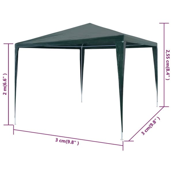 Partytält PE 3x3 m grönt