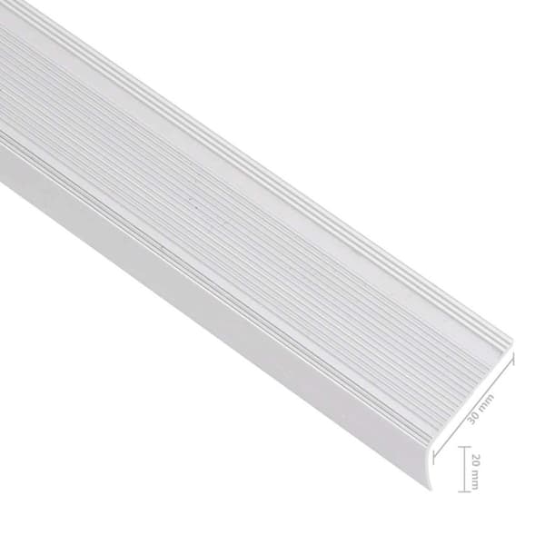 Trappnäsor i L-form 5 st aluminium 100 cm silver