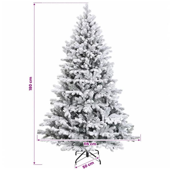 Plast Hingad Julgran 180 cm 300 LED-lampor Varmvit