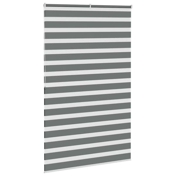 Rullgardin zebra mörkgrå 150x200 cm tyg bredd 145,9cm polyester