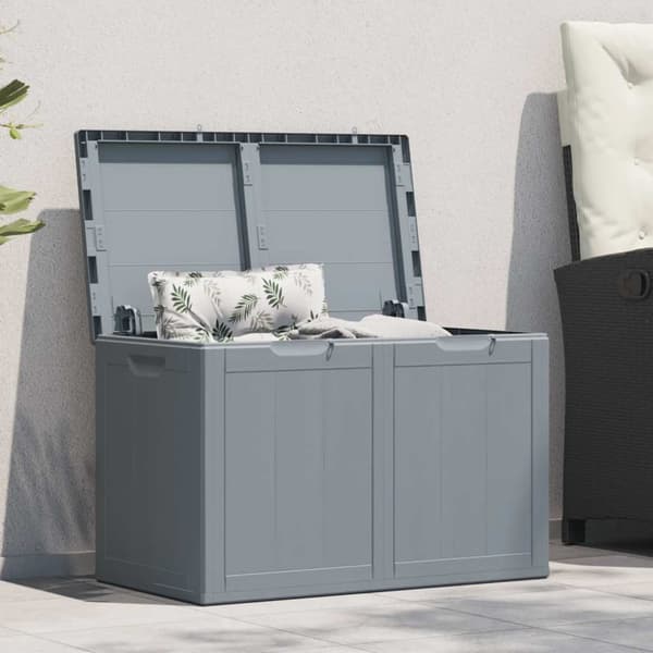 Dynbox 180 liter grå PP-träliknande