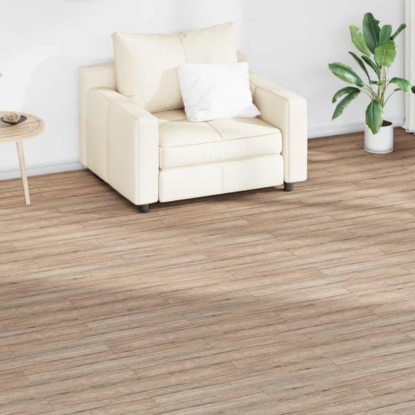 Golvplankor 18 pcs Ek Brun 2,51 m² PVC