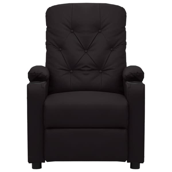 Massagefåtölj svart konstläder