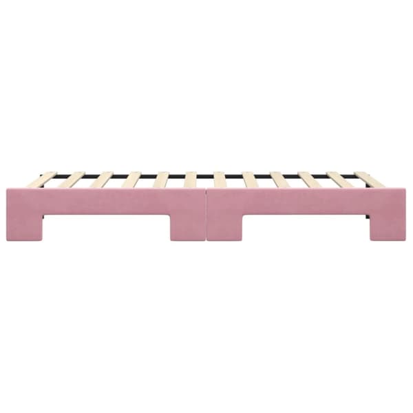Dagbädd utdragbar rosa 80x200 cm sammet