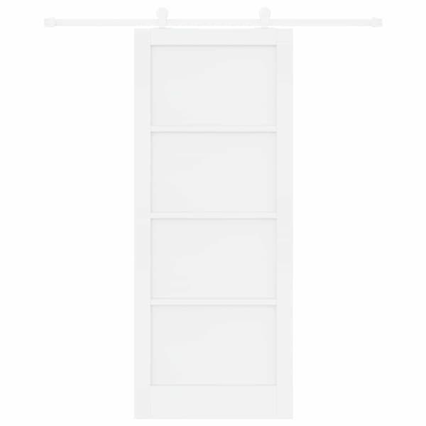 Skjutdörr 86 x 211 cm Konstruerat trä Vit