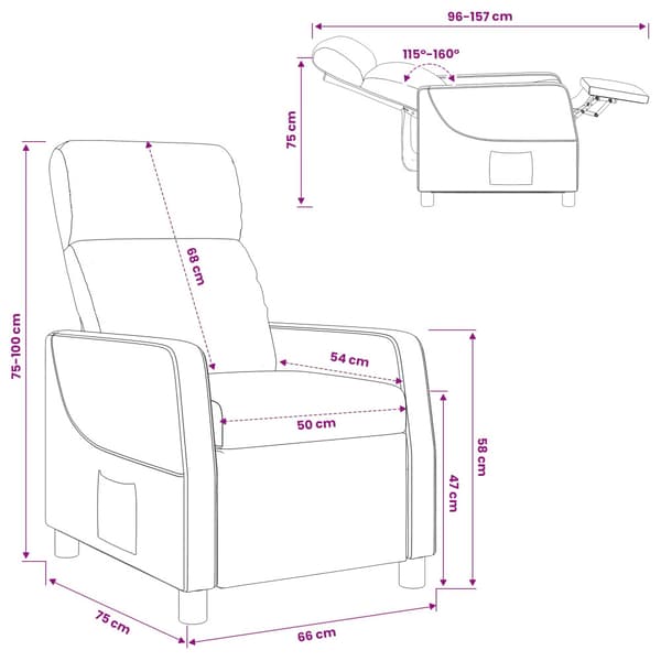 Recliner Cappuccino Konstläder