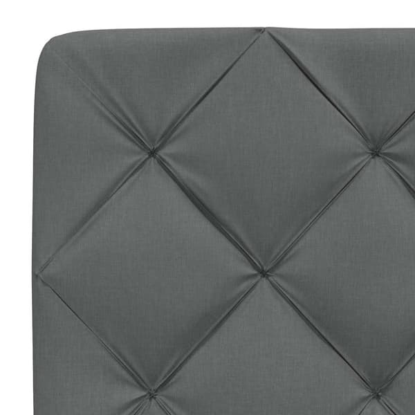 Bed Frame without Mattress Dark Grey 80x200 cm Fabric