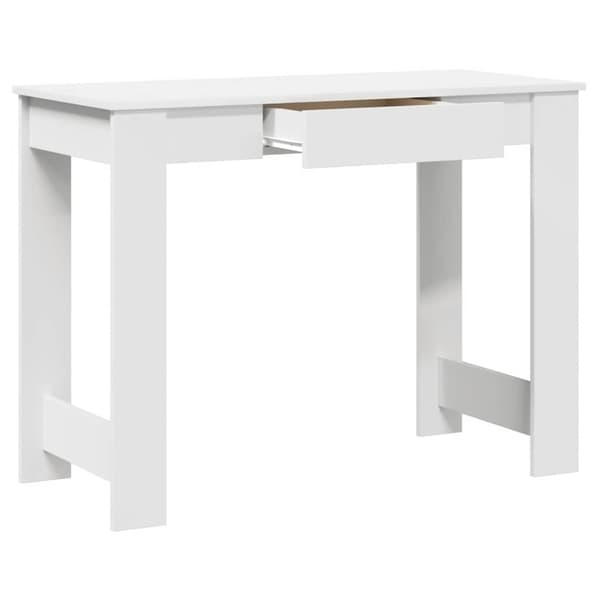 Skrivbord vit 100x45x75 cm konstruerat trä