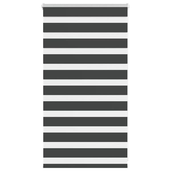 Rullgardin zebra svart 75x100 cm tyg bredd 70,9 cm polyester