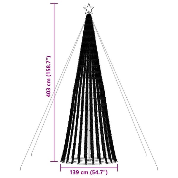 LED julgran 1028 LED blå 403 cm