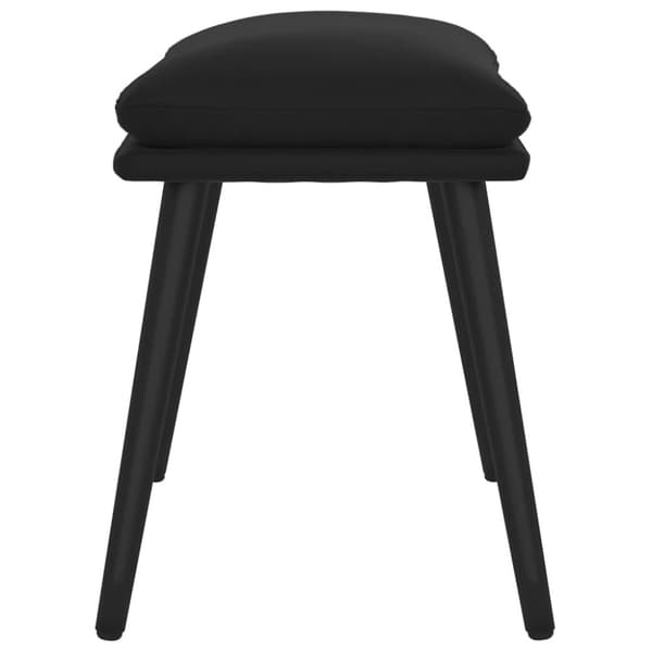 Fotpall svart 45x29,5x35 cm sammet