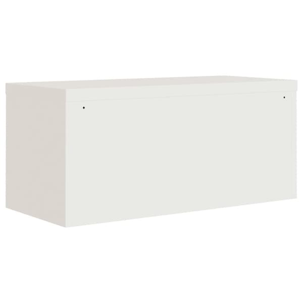 Förvaringsskåp vit 90x40x130 cm stål