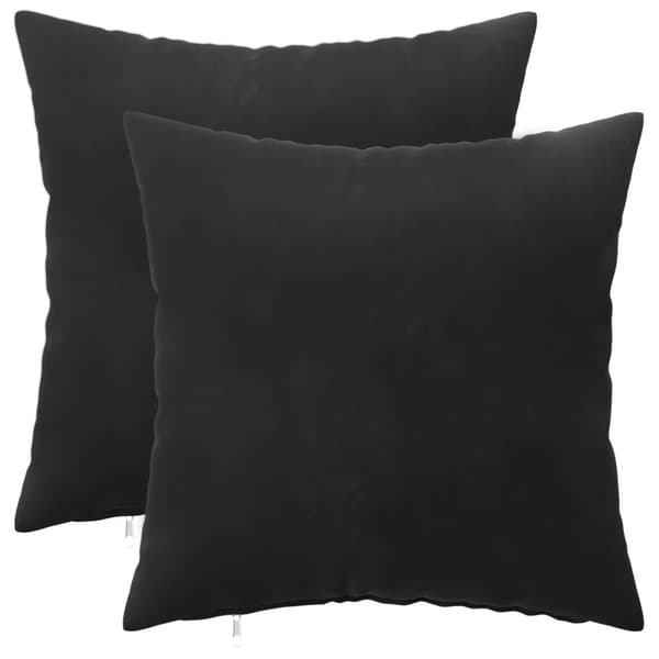 Kuddöverdrag 2 st HEERLEN Svart 30 x 30 cm Sammet