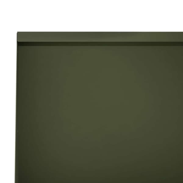 Stödvägg 2 st 60 x 12 x 40 cm Stål Olivgrön