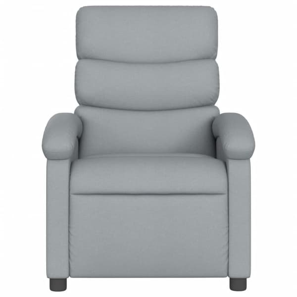 Reclinerfåtölj ljusgrå tyg