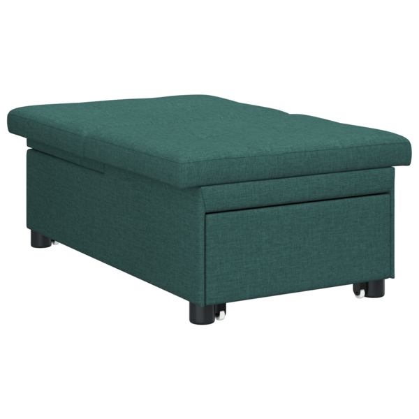 Pull Out Sofa Bed Mörkgrön 194 x 50 x 82 cm tyg