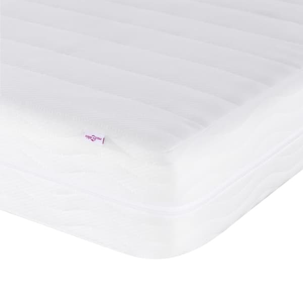 Bed with Mattress "Hvar" Light Grey 80x200 cm Fabric