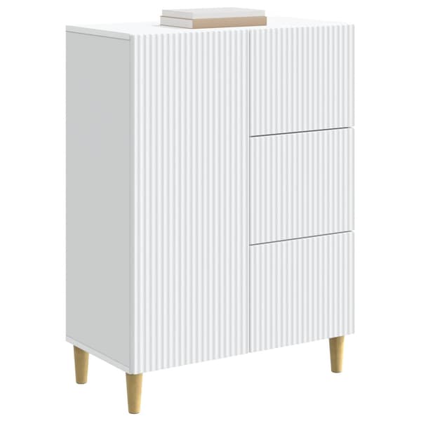 Sideboard med låda Vit 66 x 34,5 x 90 cm Konstruerat trä