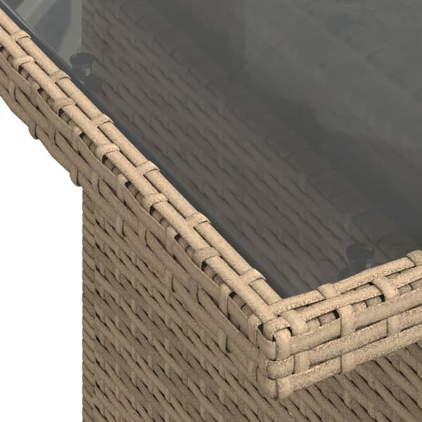 Trädgårdsoffset 7 st Beige konstrotting