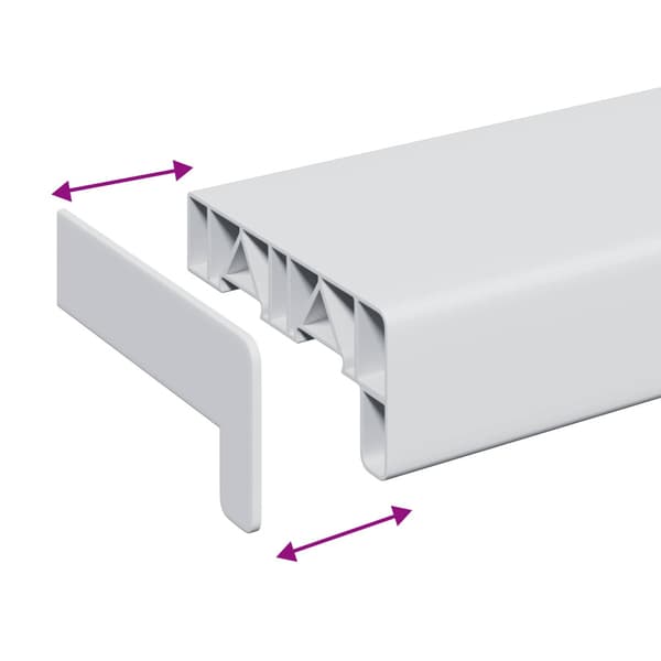 Fönsterbräda Vit 60 x 10 x 4,5 cm PVC