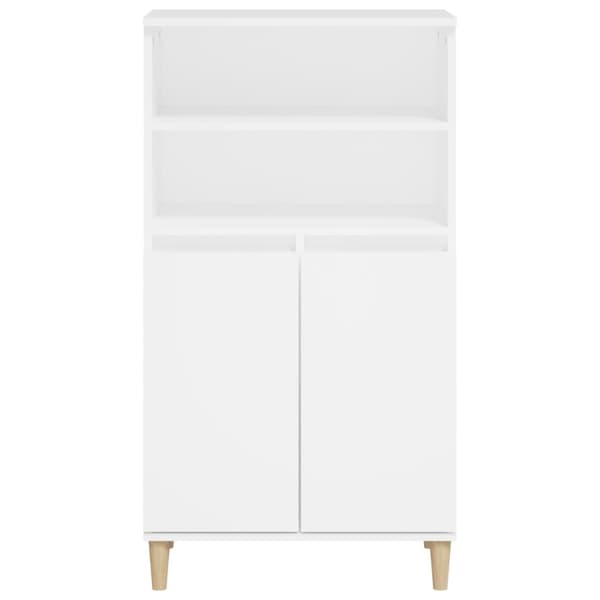 Högskåp vit 60x36x110 cm konstruerat trä