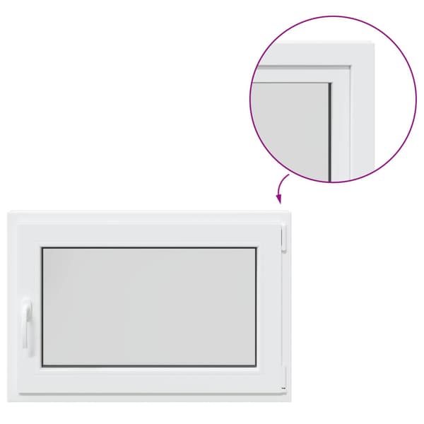 Källarfönster RISOR 50 x 55 cm PVC och glas