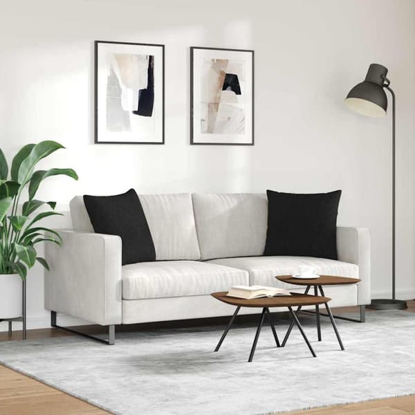 Sofakuddar 2 pcs Svart 50 x 50 cm tyg