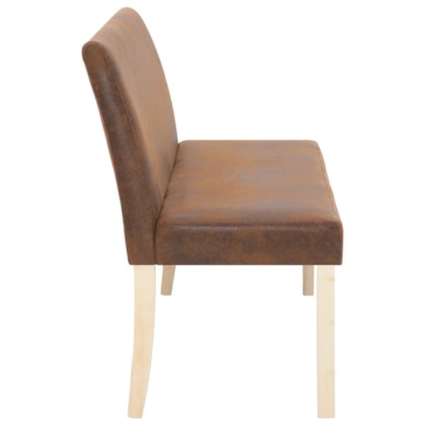 Bänk 139,5 cm konstmocka brun