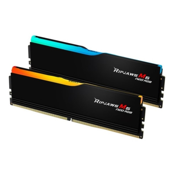 G.Skill Ripjaws M5 Neo RGB F5-6000J3648D16GX2-RM5NRK - DDR5 - sats - 32 GB: 2 x 16 GB - DIMM 288-pin - 1500 MHz / PC5-24000 - ej buffrad