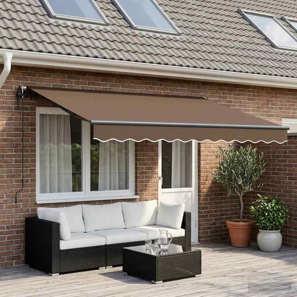 Markis tyg Taupe 600 × 300 cm Polyester