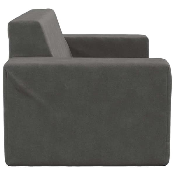 Barnsoffa 2-sits antracit mjuk plysch