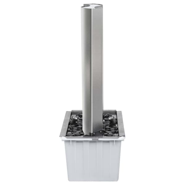 Trädgårdsfontän silver 60,2x37x122,1 cm rostfritt stål