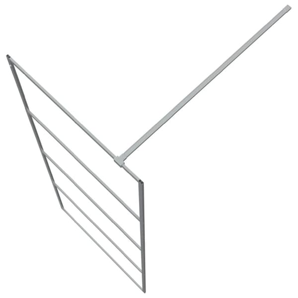 Duschvägg silver 80x195 cm klart ESG-glas