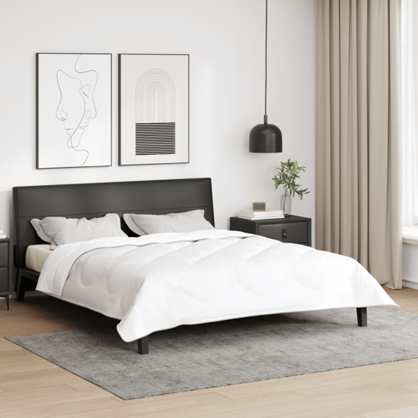 2-i-1 Duntäcke Vit 240 x 220 x 8 cm Polyester
