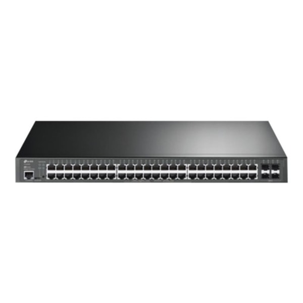 TP-Link JetStream TL-SG3452P V1 - switch - 52 portar - Administrerad - rackmonterbar Svart