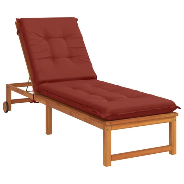 Solstol Kudde GEMERT 100% Polyester Röd 190 x 50 x 9 cm