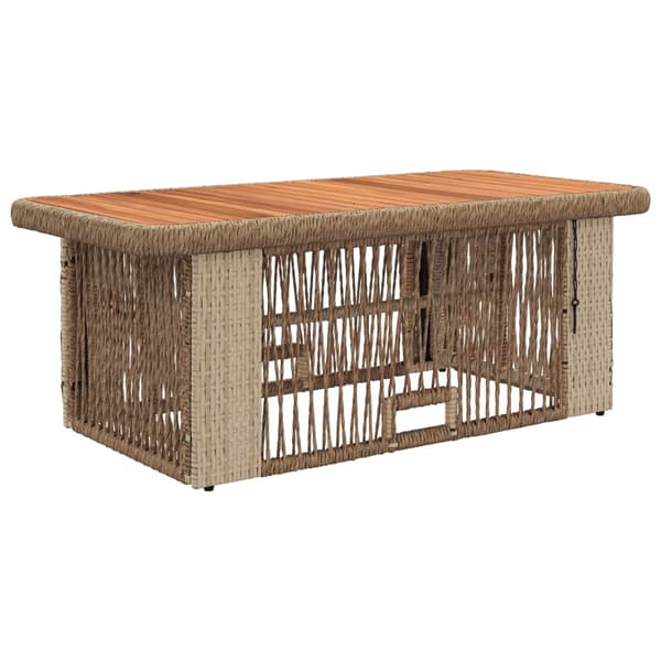 Trädgårdsmöbelset 4 pcs Beige och gräddfärgad konstrotting