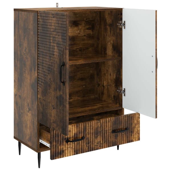 Sideboard med låda Rökt ek 66 x 34,5 x 95 cm Konstruerat trä