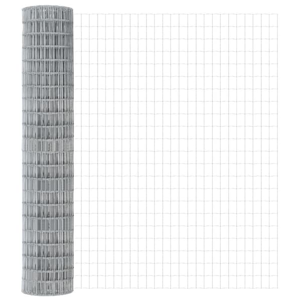 Stängsel med stolpe Silver 1,5 x 10 m Stål