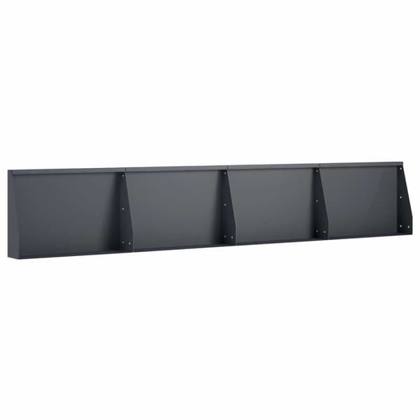 Stödvägg 4 st 60 x 12 x 40 cm Stål Antracit